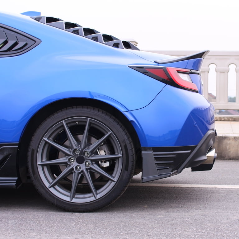 IKON MOTORSPORTS Rear Aprons For 2022-2024 Subaru BRZ & Toyota GR86 - Gloss Black PP Polypropylene