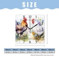 thumbnail image 2 of 10 Inch Wall Clock Battery Operated Silent Clock Decorative for Office, Kitchen, Outdoor, Living Room，Farm Bird Rooster Flower Watercolor Painting, 2 of 4