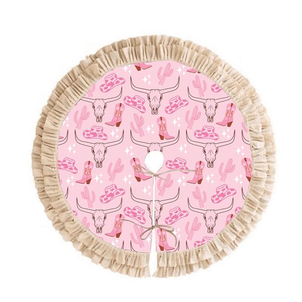 Nuevo Falda personalizada con volantes y estampado azteca de vaca occidental,
