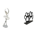 thumbnail image 1 of Figura de escritorio de bailarina moderna, estatua de bailarina, adorno de servilletero de hierro, decoración de resina, superficie lisa, ideal para o, 1 of 8