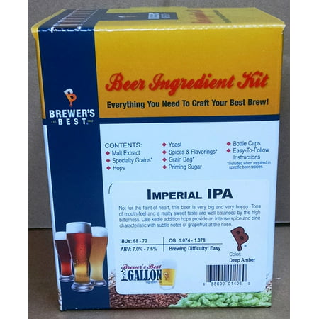 Brewer's Best One Gallon Home Brew Beer Ingredient Kit (Imperial (Best Ipa Beer Kit)