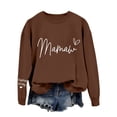 thumbnail image 1 of Chandail en Molleton Sans Capuche à Manches Longues et Col Rond Imprimé Maman Mode Décontractée pour Femmes, 1 of 4