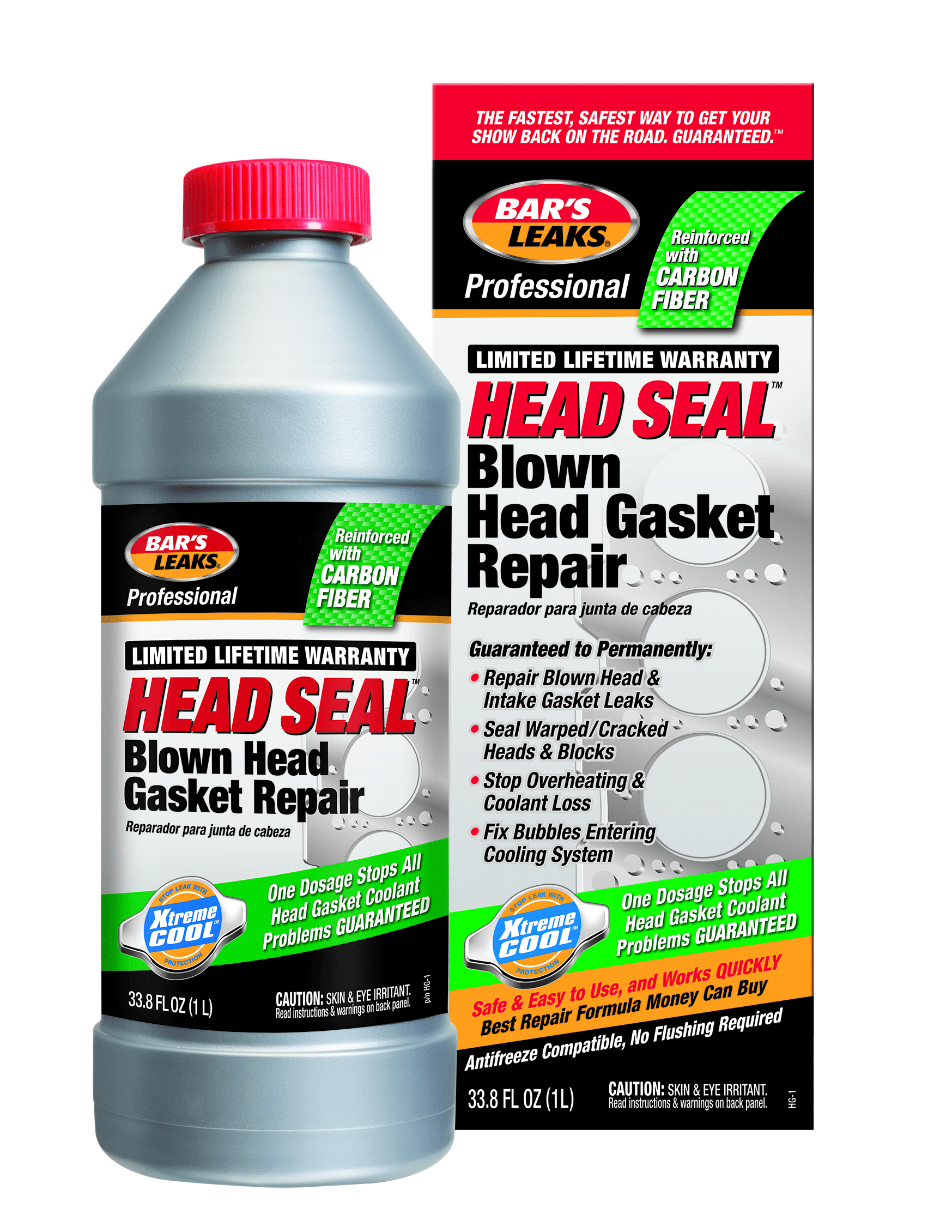 (6 pack) Bar's Leaks Head Seal Blown Head Gasket Repair, Automotive Additive, 33.8 oz