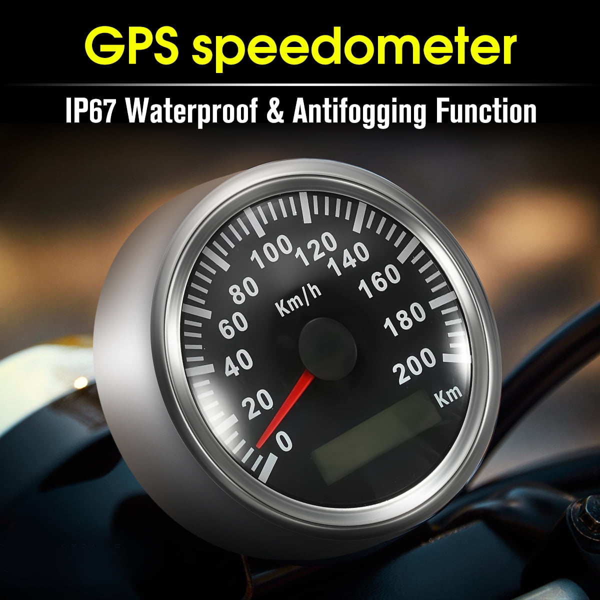 GPS Speedometer 200 KM/H Car Motor Auto Stainless GPS Speedometer Waterproof Digital Gauges