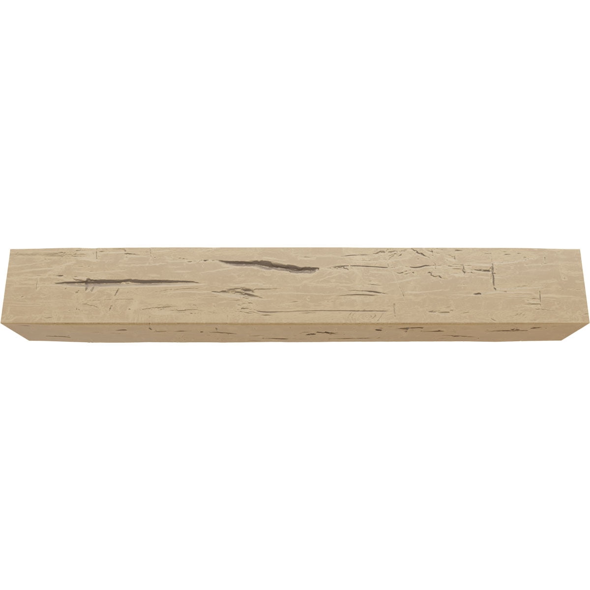10"W x 8"H x 12'L 3-Sided (U-beam) Hand Hewn Endurathane Faux Wood Ceiling Beam, Natural Pine