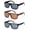 Black Smoke &Matt Brown & Matt Black Smoke, variant on 3 Pairs Flat Top Square Classic Frame Womens Mens Unisex Vintage High Quality Designer Inspired Fashion Sunglasses