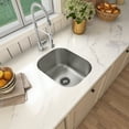 thumbnail image 2 of Sinber 15" Undermount Single Bowl 304 Stainless Steel Kitchen Sink, 2 of 14