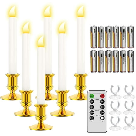 Window Candles, 6 Pcs LED Candles with Batteries, Window Lights ...