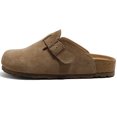 thumbnail image 1 of Zapatos Boston Clogs Mujer Hebilla Ajustable para Interior Exterior (Camel 40), 1 of 9