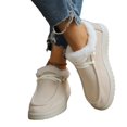 thumbnail image 6 of Women's Winter Flat Lace Up Round Toe Cotton Shoes with Warm Fleece Lining, Breathable Upper for Cold Weather Comfort, Casual Warm Sneakers for Daily Outdoor Walking, 6 of 7