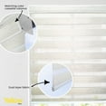 thumbnail image 3 of YELLOW BLINDS Natural White Cordless Zebra Roller Shades for Windows, Dual Layer Light Filtering & Room Darkening, 58"W X 72"H, Modern Window Blinds with Cassette Valance, Safe for Kids & Pets, 3 of 9