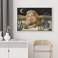 thumbnail image 3 of IDEA4WALL Framed Canvas Print Western Decor Longhorn Lions Portrait Wall Art Animal Wildlife Mountain Nature Landscape Traditional Artwork for Living Room, Bedroom, Office - White 24"x36", 3 of 5