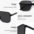 thumbnail image 4 of Fozono Square Aviator Sunglasses for Women Men, Retro Trendy Shades with UV Protection, 4 of 6
