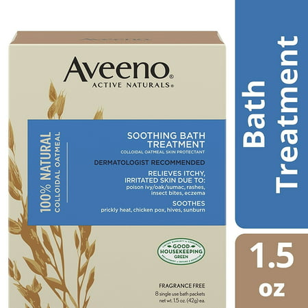 Aveeno Soothing Bath Treatment For Itchy Irritated Skin 8 Count