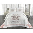 thumbnail image 2 of Ambesonne Saying Quilted Coverlet 3 Pcs, Attitude Art, Queen Size, Peach Ruby, 2 of 4