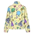 thumbnail image 6 of Jackets for Women Winter Coat Jackets Flannel Stand Collar Jacket(Meet Me at My Happy Place Yellow Pattern,Size:S-4XL), 6 of 7