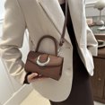 thumbnail image 4 of Bolso bandolera pequeño cuadrado para mujer, estilo coreano, informal, de color sólido, estilo primavera 2025, 4 of 5