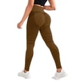 thumbnail image 2 of Resicozy 3D Cellulite Leggings for Women Compression High Waisted Compression Leggings Butt Lifting Workout Leggings Coffee 2XL, 2 of 7