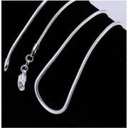 Smooth Snake Silver 1mm Chain Necklace 18-28 inches