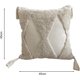 thumbnail image 2 of Nvzi Funda de almohada bordada estilo granja con diseño de borlas étnicas bohemias, cojín grueso para sofá, mesita de noche, oficina, con mechones de 17 x 17 pulgadas (04), 2 of 4