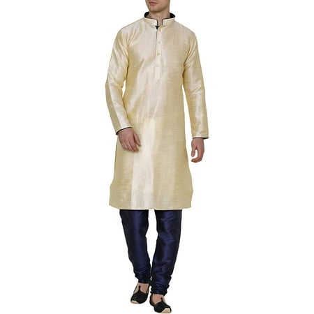 

Royal Kurta Men s Silk Blend Solid Pyjama Set (DORI.-GOLD-42_Dori-Gold._42)