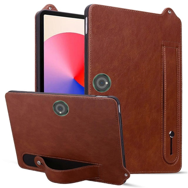 For OnePlus Pad Pro Case Hand Strap Kickstand Leather Tablet Cover - Grey
