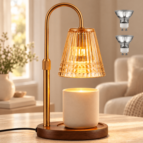 Candle Warmer Lamp with Timer Dimmer Adjustable Height for New Home Bedroom, Vintage Home Decor for Scented Jar, Mothers Day Gifts