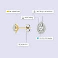 thumbnail image 2 of Diamond Stud Earring | 1 Carat IGI Certified Pear Shape Lab Grown Diamond Stud | 14K in Yellow Gold | Solice Lab Diamond Halo Stud Earrings | Prong Setting | FG-VS1-VS2 Quality | Friendly Diamonds, 2 of 5