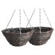 thumbnail image 1 of 2 macetas colgantes de 30 cm hechas a mano de ratán para decoración del hogar y el balcón., 1 of 7