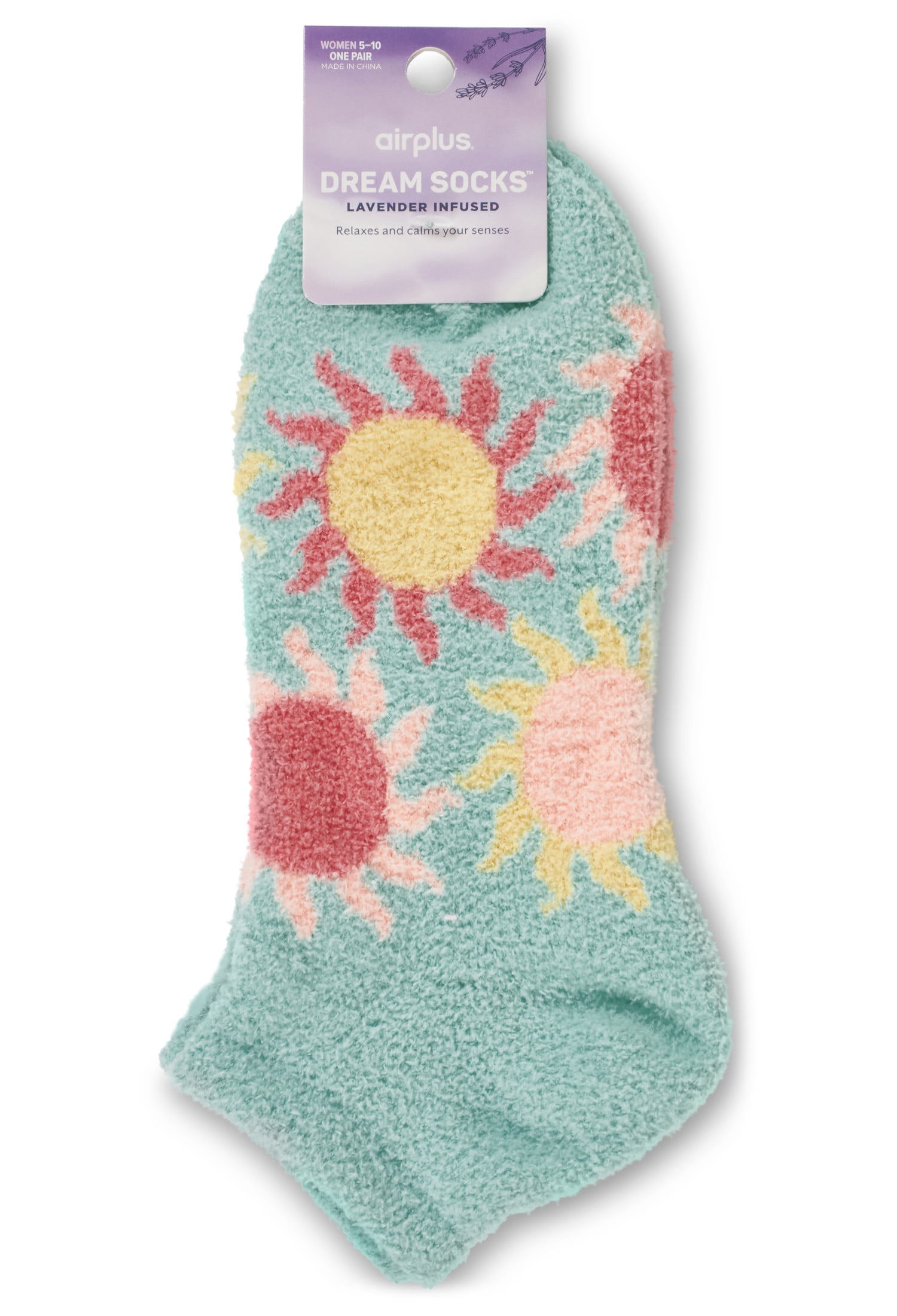 Airplus Lavender Quarter Sock Spring Teal Suns Women's 5-10
