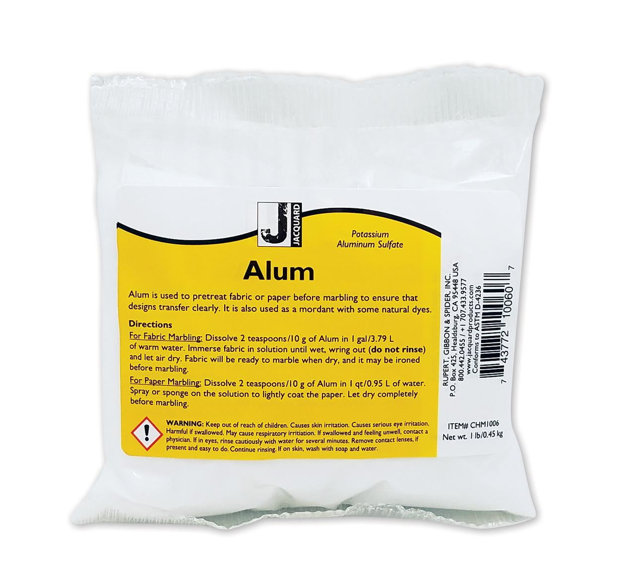 Jacquard Alum, 1 lb Bag