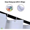 thumbnail image 5 of 100% Polyester Fabric Shower Curtain Waterproof Mildew Proof Bathroom Curtain with 12 Hook Rings Multicolor Flower Tree Pattern 180x200cm, 5 of 5