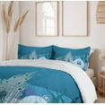 thumbnail image 6 of Ambesonne Ocean Duvet Cover Set, Mermaid Castle, 2-Calking, Turquoise Pale Blue Teal, 6 of 7