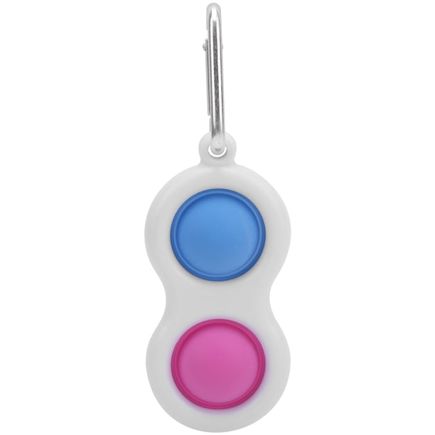 Dielay - Simple Dimple - Pop It - Porte-clés Fidget Toy - 8x4 cm - Vert et Violet
