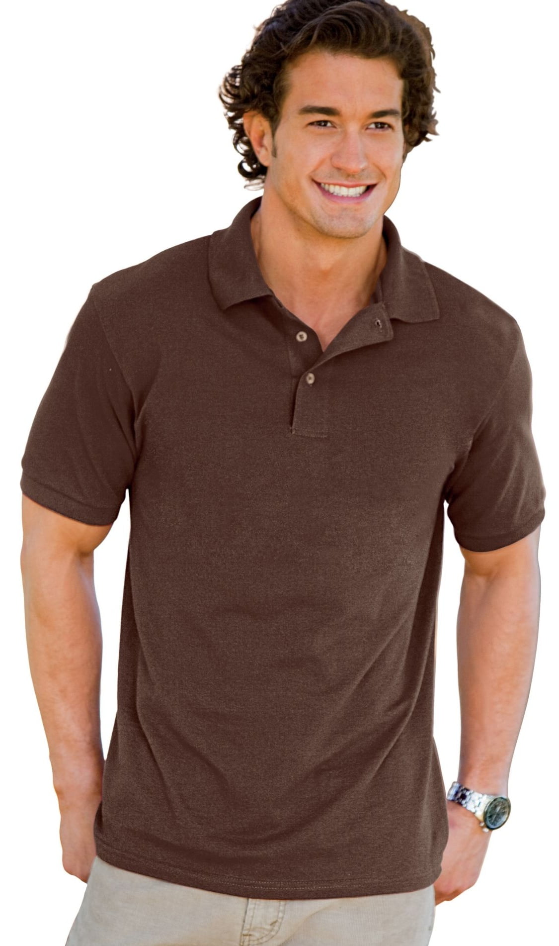 Hanes ComfortSoft Men`s Cotton Pique` Polo BestSeller, 055X, S