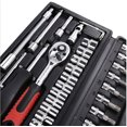 thumbnail image 4 of Chrome Vanadium Steel Drive Impact Socket Set | Drive Ratchet Metric Wrench Tool Set, Multi Sockets, Universal Joint, Extension Bar | Bit Coupler, Spinner Handle For Auto Repairing Tool, 4 of 5