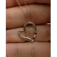 thumbnail image 2 of Pompeii Diamond & Ruby Heart Pendant 3-Stone 14K Yellow Gold with 18" Chain (G/H,I2), 2 of 2