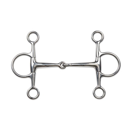 Shires Full Cheek Jointed Mouth Horse Bit - Stainless Steel - Multiple Sizes 5.25