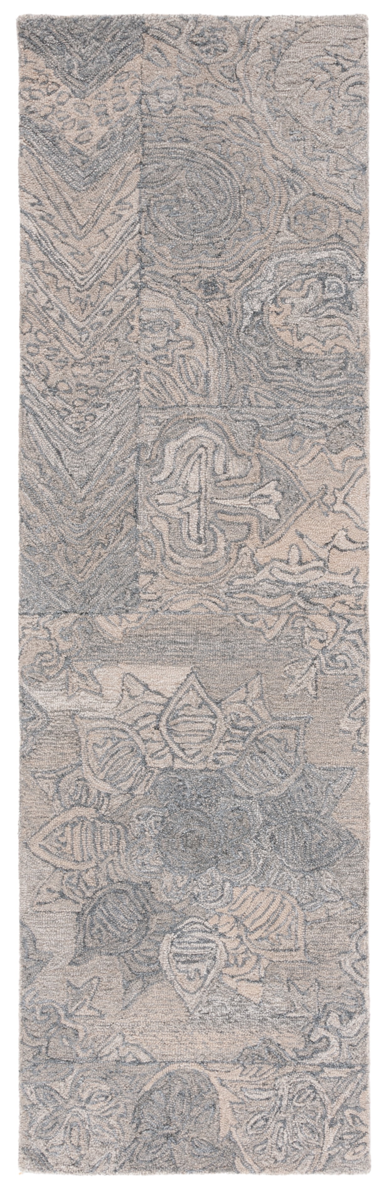SAFAVIEH Abstract Gloria Geometric Runner Rug, Beige/Gray, 2'3" x 8'