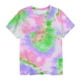 thumbnail image 5 of Spazoro Girls Graphic T-Shirts Tees, Round Neck Tie Dye Short Sleeve Casual Tops for Kids Multicolor Size 11-12, 5 of 5