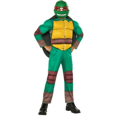 teenage mutant ninja turtle raphael child deluxe muscle chest halloween costume