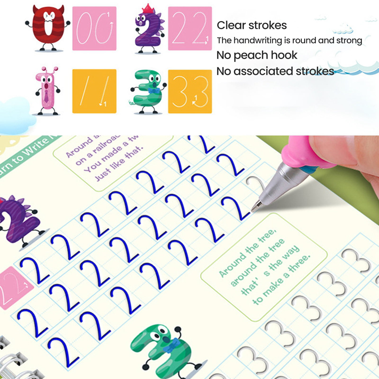 Magic Ink Copybooks For Kids Reusable Handwriting Workbooks - Temu