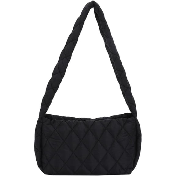 CAILDANL Quilted Puffer Handbag Padded Puffy Purse for Women Lightweight Cotton Padding Hobo Bag Shoulder Purse