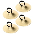 thumbnail image 1 of OUNONA 2Pairs Golden Copper Finger Cymbals Lightweight Metal Instrument for Belly Dancing Performance, 1 of 7