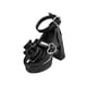 thumbnail image 4 of Zapatos de figura femenina a escala 1/4, mini, accesorios para muñecas de moda con hebilla de corazón, tacón alto negro, 4 of 9