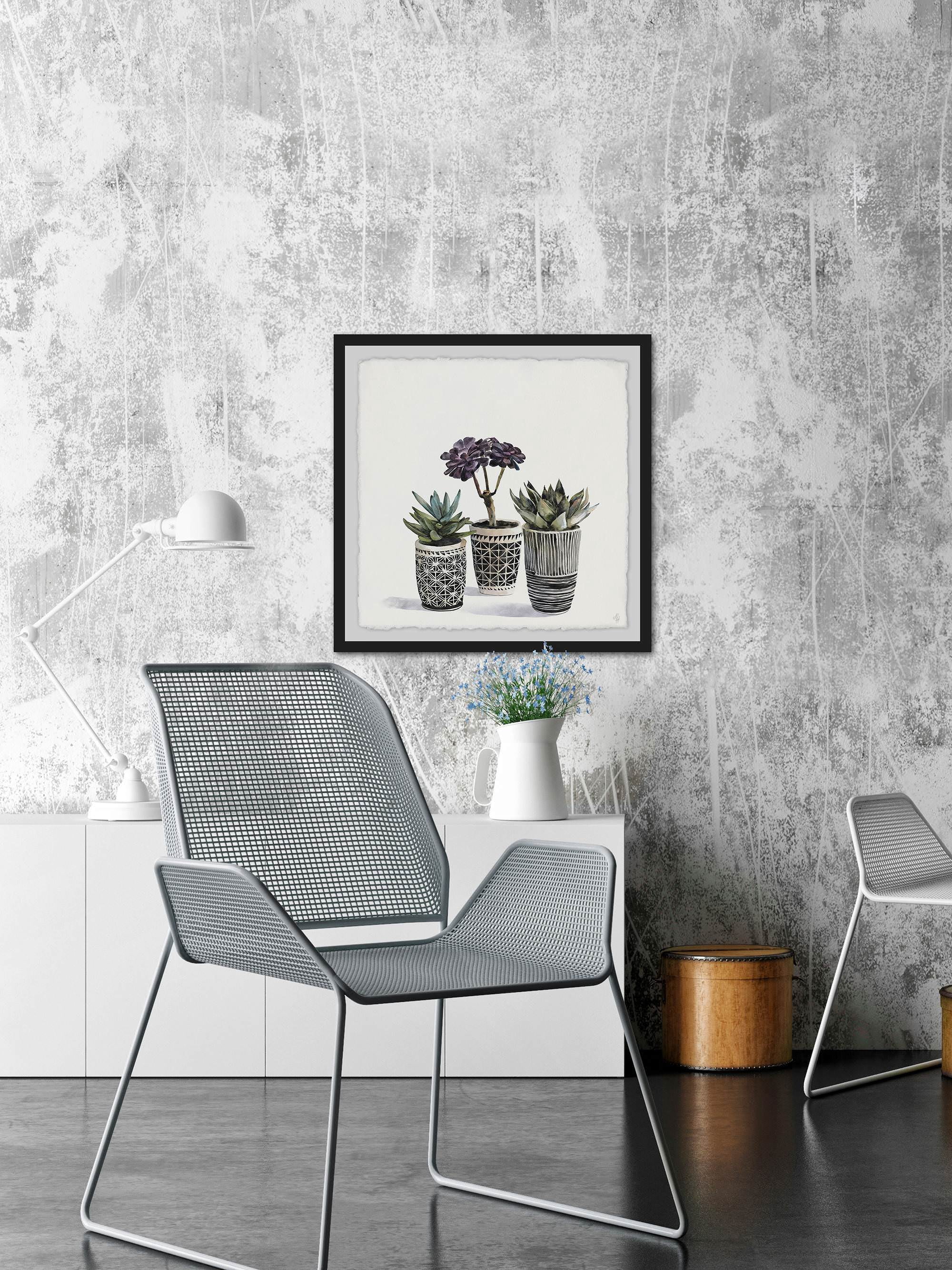 Three Pots II Framed Painting Print