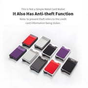 RFID Blocking Slim Wallet - One-Touch Pop Up Card Holder, Metal Minimalist Wallet for 10 Cards + Cash | Secure Front Pocket Design