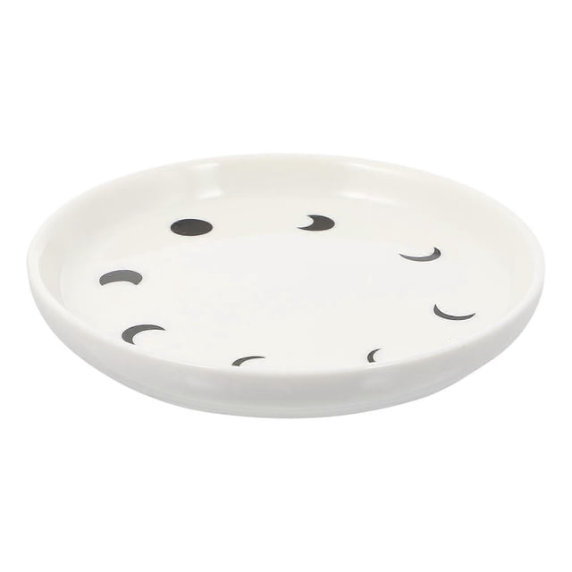 Here's a refined and professional product description for the item you mentioned:\n\n \n\n**Elegant Ceramic Storage Tray with Moon Pattern – Chic