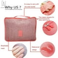 thumbnail image 4 of Gustave 6 Pack Travel Storage Bag Multi-functional Sorting Packages Luggage Travel Packing Pouches Household Portable Waterproof Organizer "Dark Red", 4 of 9