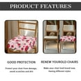 thumbnail image 6 of HELLHERO Strawberry Daisy Print Dining Chair Covers, Washable Seat Cover for Dining Room Chair, Stretch Kitchen Chairs Cushion Slipcovers, Pink, 6 of 7